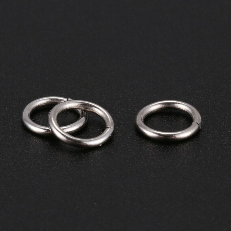 2X(500 Stainless Steel Open Jump Rings 7mm Dia. Findings O9Z5)