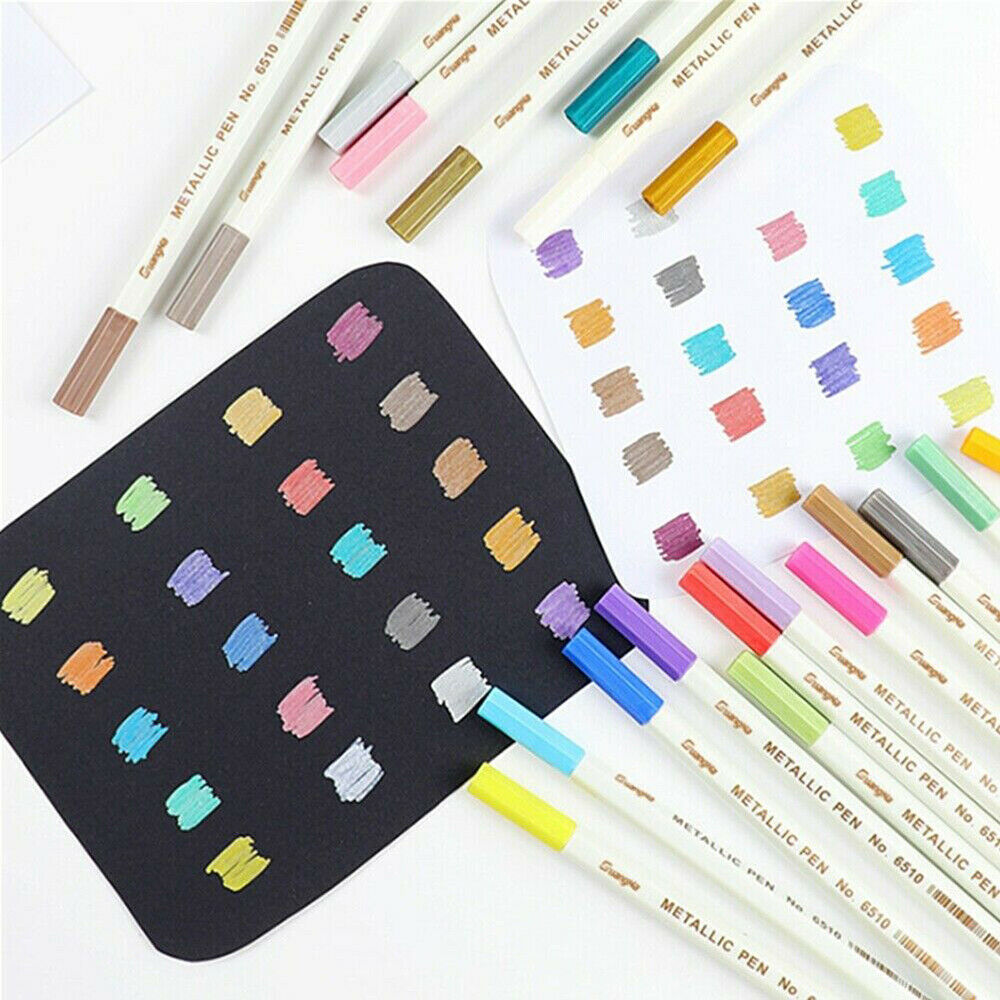20pcs 20 Colors Acrylic Paint Marker Pens Set Permanent Ceramics Stone Metal