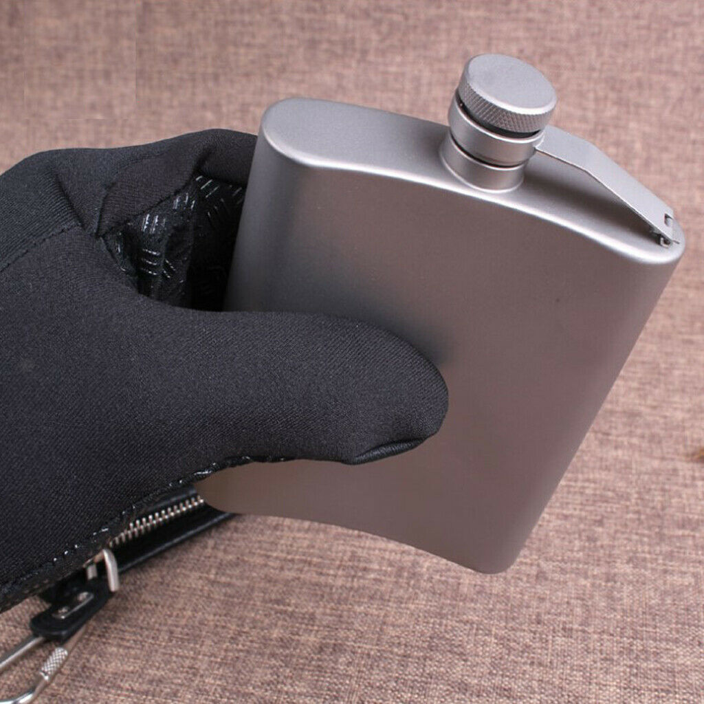 Pocket Titanium Hip Flask Wine Picnic Bottle Barware Whisky Pot Present