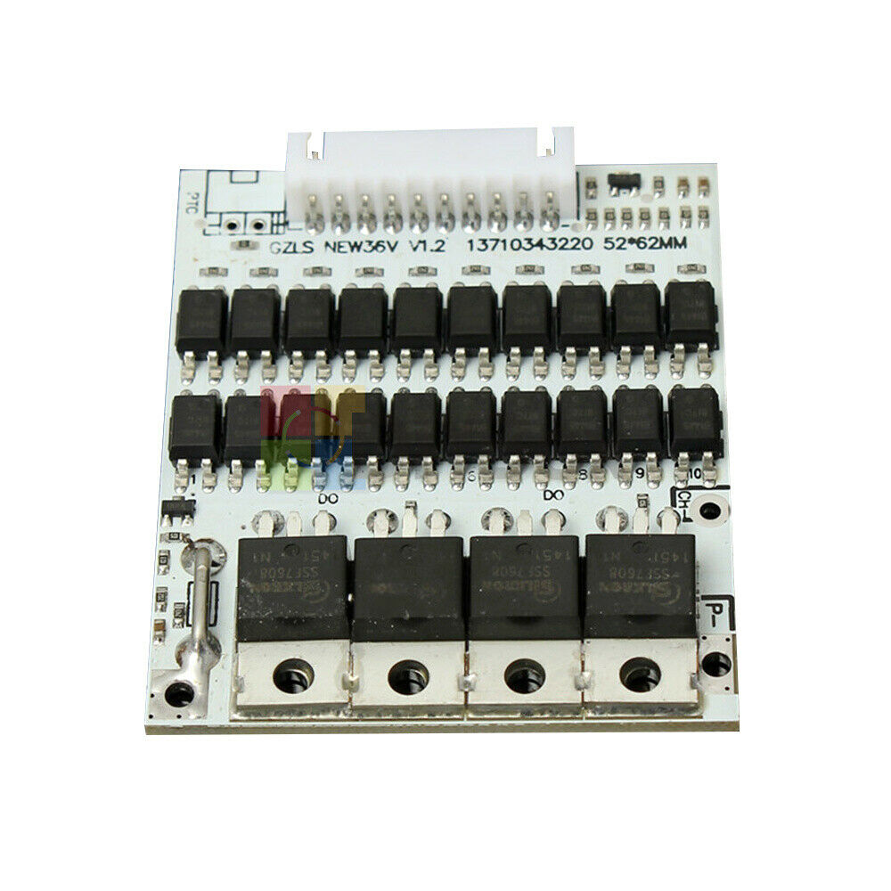 2X Max 40A 36V 10S 10Packs Li-ion Cell Balance Battery Protection Board BMS PCB