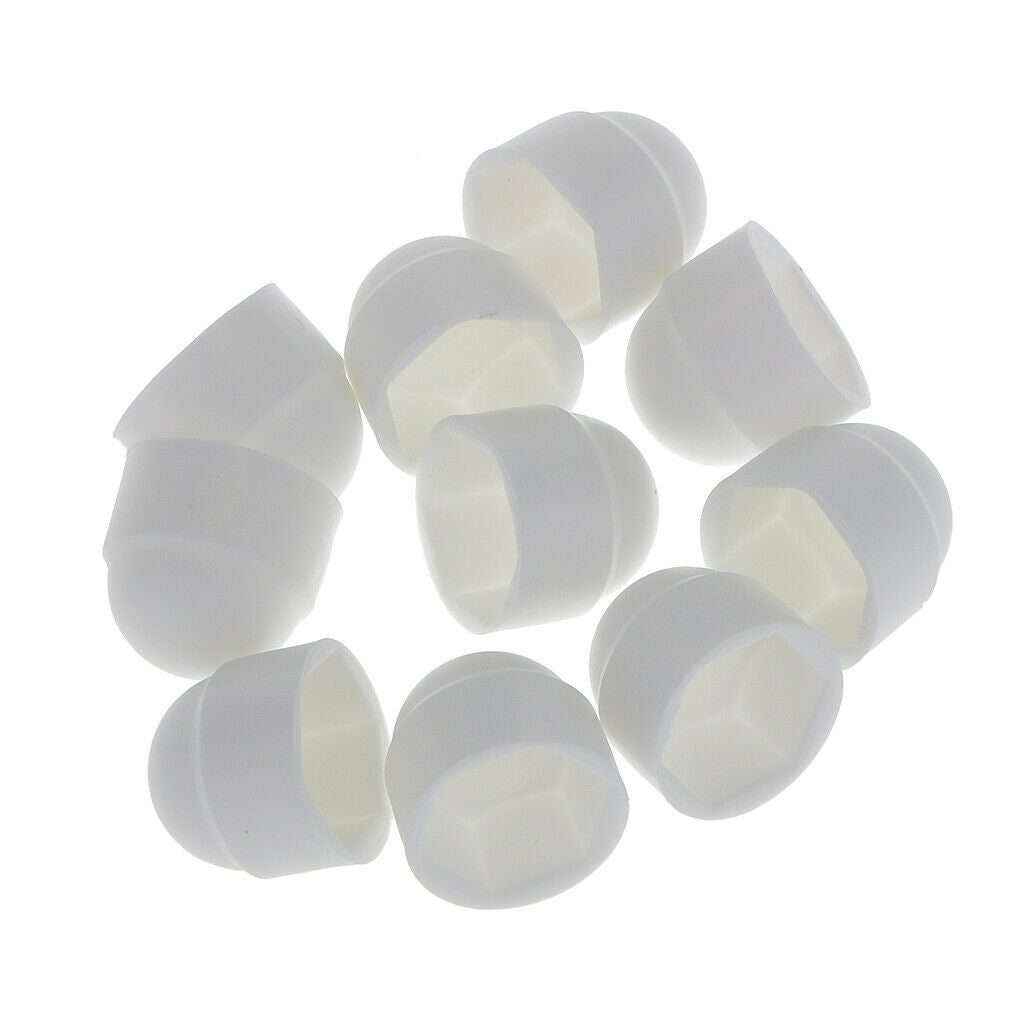 10pcs M6+10 pcs M8 White Dome Bolt Nut Protection Caps Cover Hexagon Screws