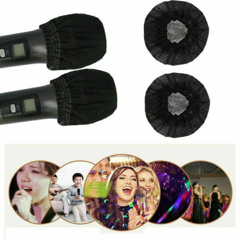 100PCs Mike Cover Odor Removal Disposable Microphone Grill Hygiene Cover Set US~