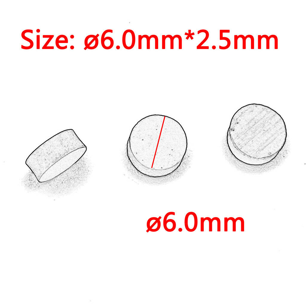 100x Acrylic 6mm Guitar Fingerboard Dot Inlay Dots Position Markers Black