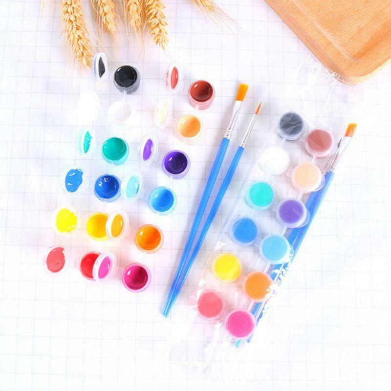 2ml 12 Vibrant Colors Washable Gouache Paint for Kids School Finger Paint