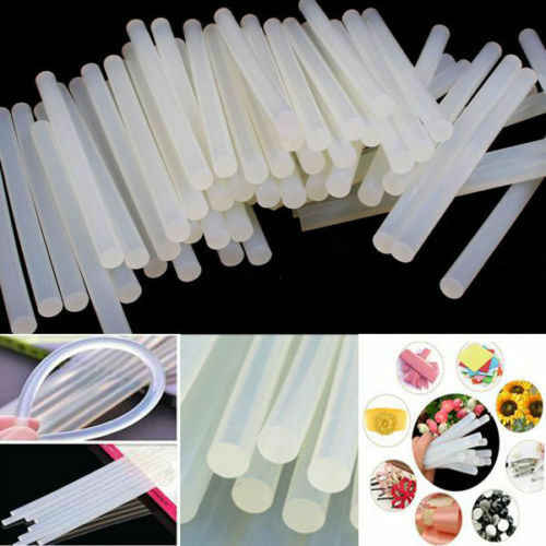 50pcs Hot Melt Mini Glue Gun Stick Clear White (7x100mm)