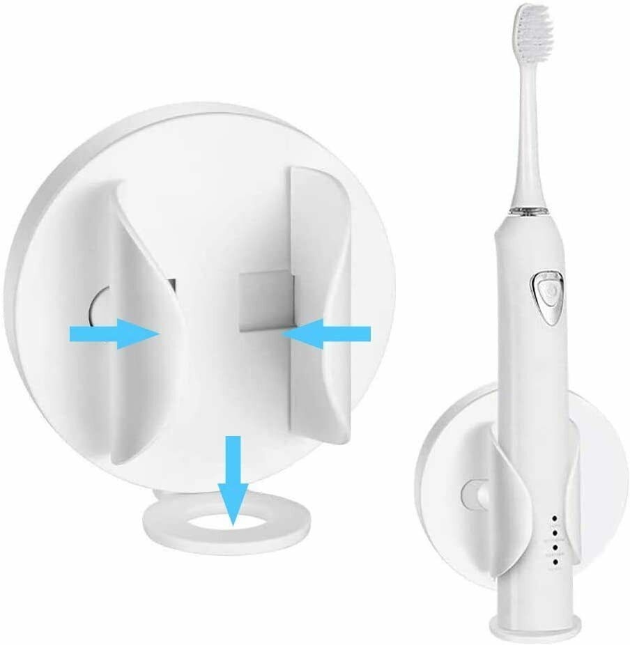Adhesive Wall Mounted Electric Toothbrush Holder Stand Bathroom Organizer