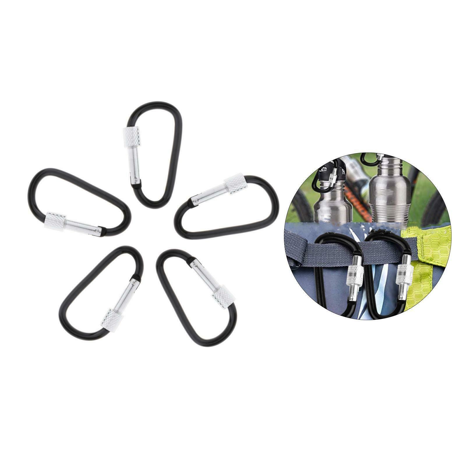 Carabiner Clips Hiking Camping Keychain D-Ring Snap Hook Lock Accessories