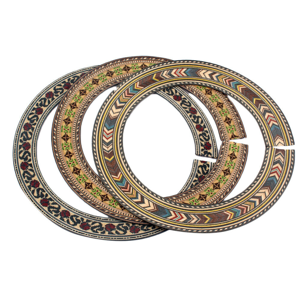 3pcs Rosette Soundhole Inlay for Classical Guitar Parts