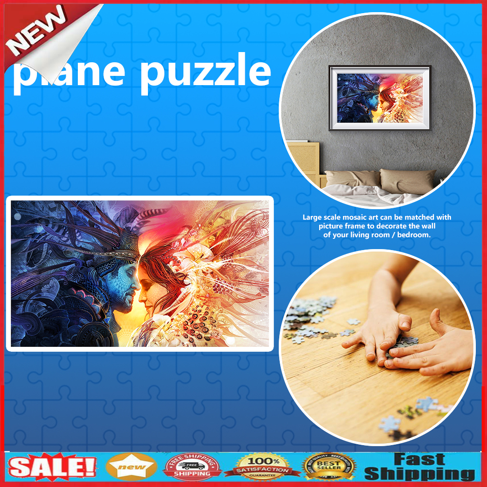 1000pcs Paper Jigsaw Couple Puzzle Decompression Toys for Adults Kids Gift @