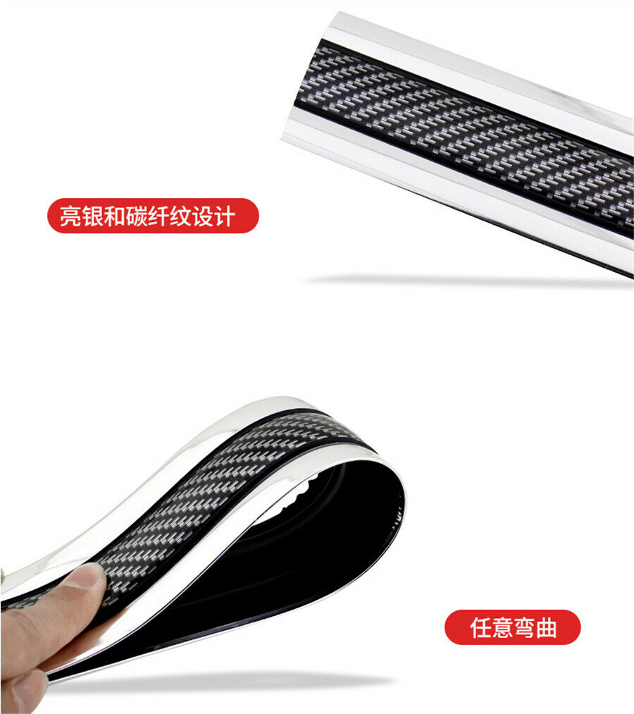 2.5M Car Door Sill Anti-Scratch Protect Strip Bumper Side Skirt Decoration Strip