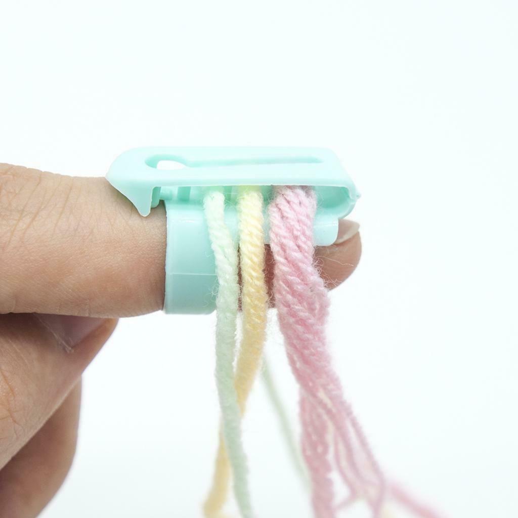4 Pcs Finger Thimble Yarn Stranding Guide, Finger Holder Knitting Thimble, Yarn