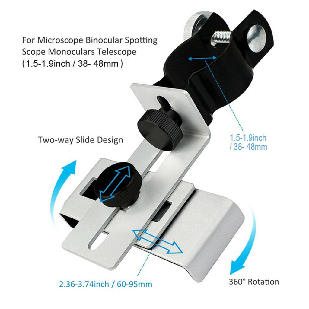 Metal Telescope Cellphone Holder Adjustable Adapter Bracket Clip Accessories
