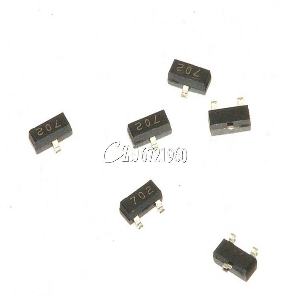 500PCS 2N7002 702 SOT-23( SMD ) N-Channel  60V 115mA MosFET