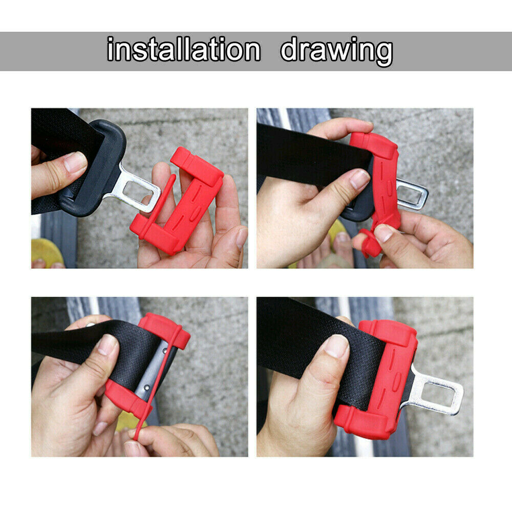 Car Safty Accessories Seat Belt Buckle Clip Silicone Soft Anti-Scratch Cover AU