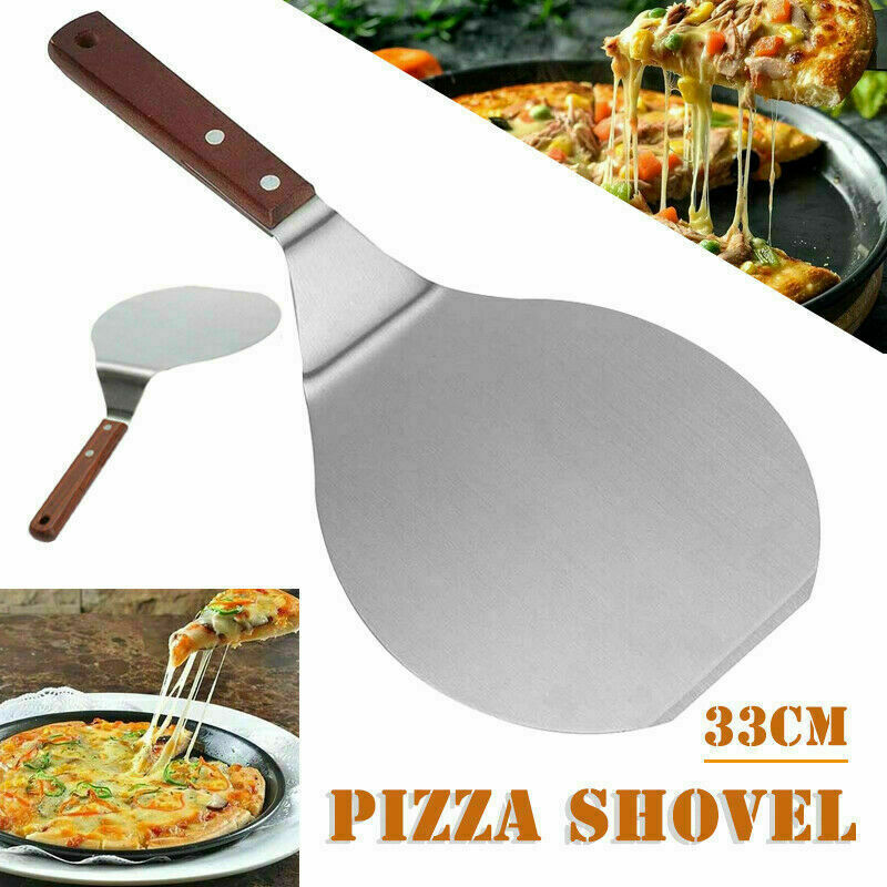1PC Stainless Steel Pizza Peel Shovel Spatula Cake Lifter Paddle Baking Tray