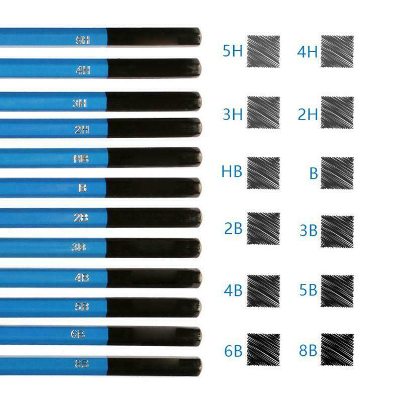 32pcs Professional Sketching Drawing Set Graphite Charcoal Pencil Carrying Bag