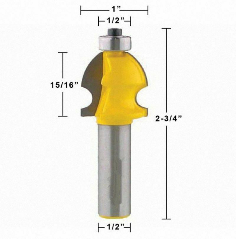 1 of 1-5/16" Ogee Foot Molding Router Bit - 1/2" Shank [M_M_S]