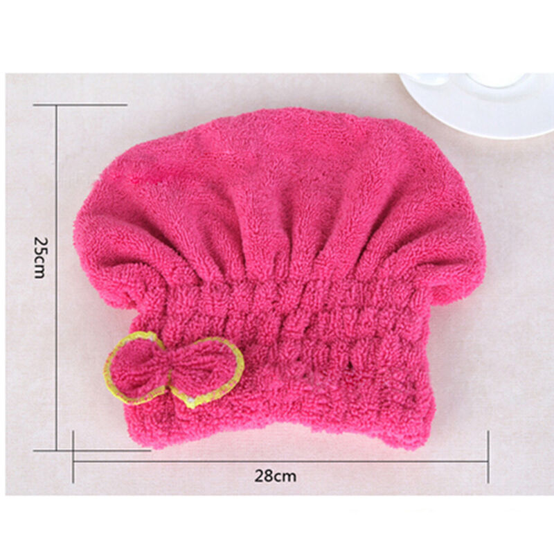 1x Magic Dry Hair Cap Shower Cap Super Absorbent Microfiber Hair Wrap Towel  DD