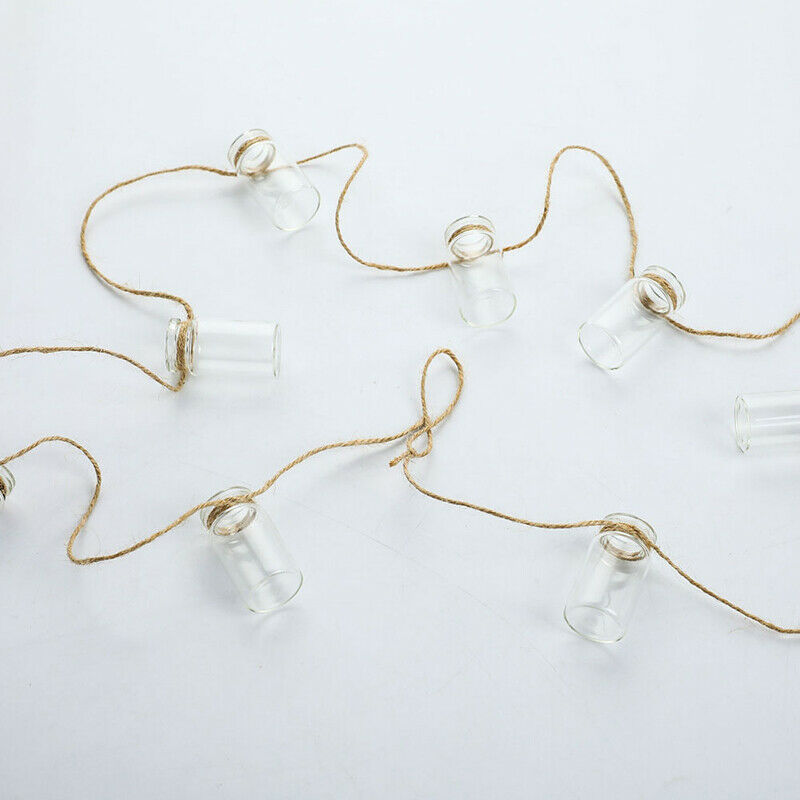 Wind Chimes Style Decor Glass Vase 1 Strings Hanging Vase With 8 Mini BottleFCA