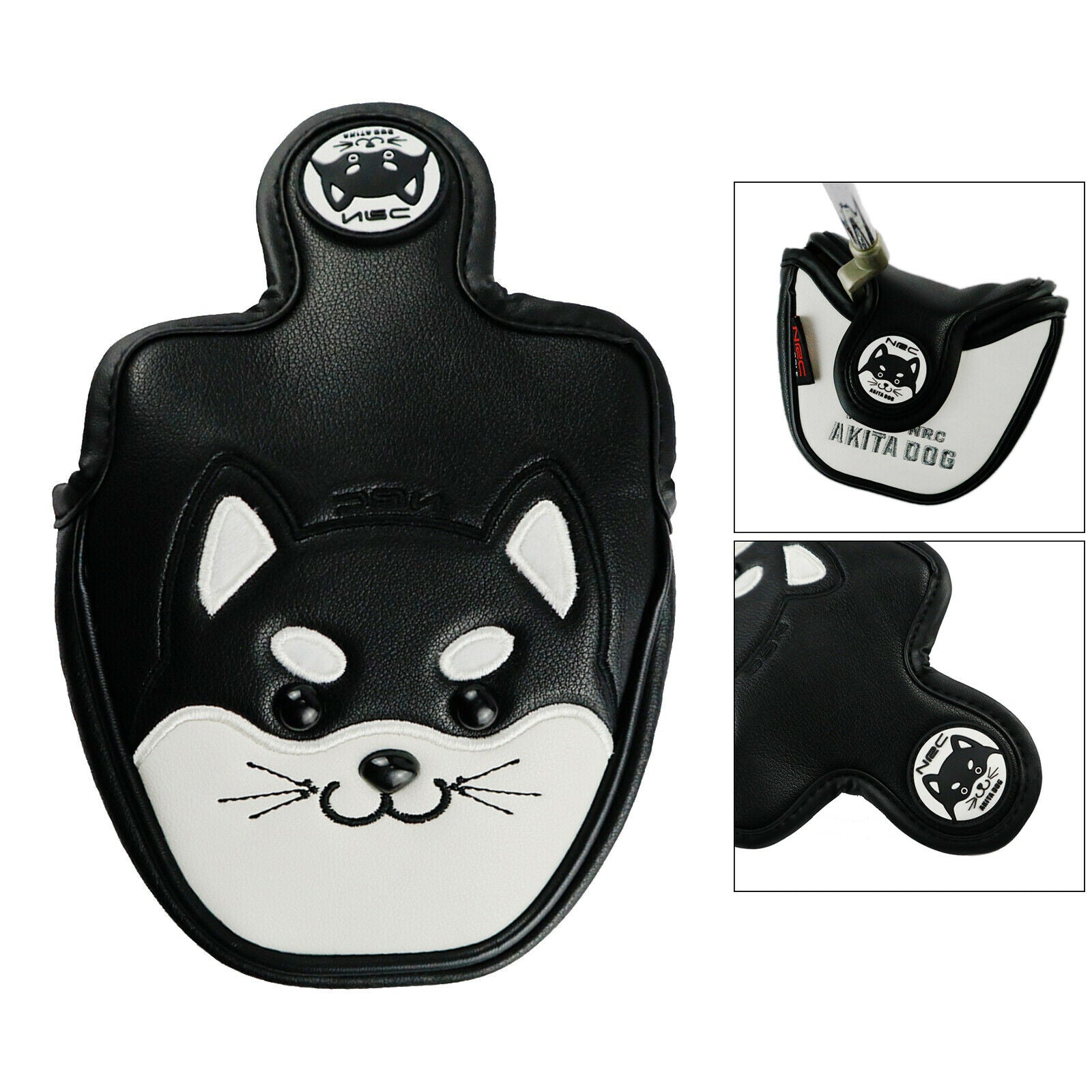 Cute Cartoon Shape Golf Mallet Putter Head Cover Protective Magnet Headcover