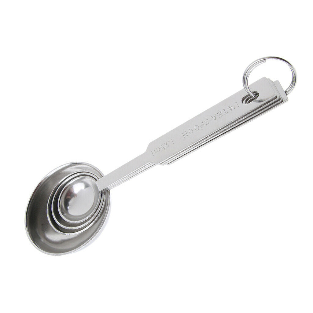 4pcs Stainless Steel Measuring Spoons Teaspoon Tablespoon Kitchen Tools