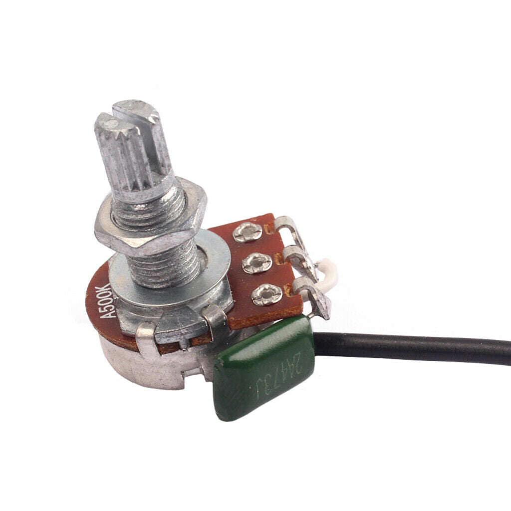 2X Single Coil Pickup Jack Harness 1T1V for 3/4 String Cigar Box Guitar Parts
