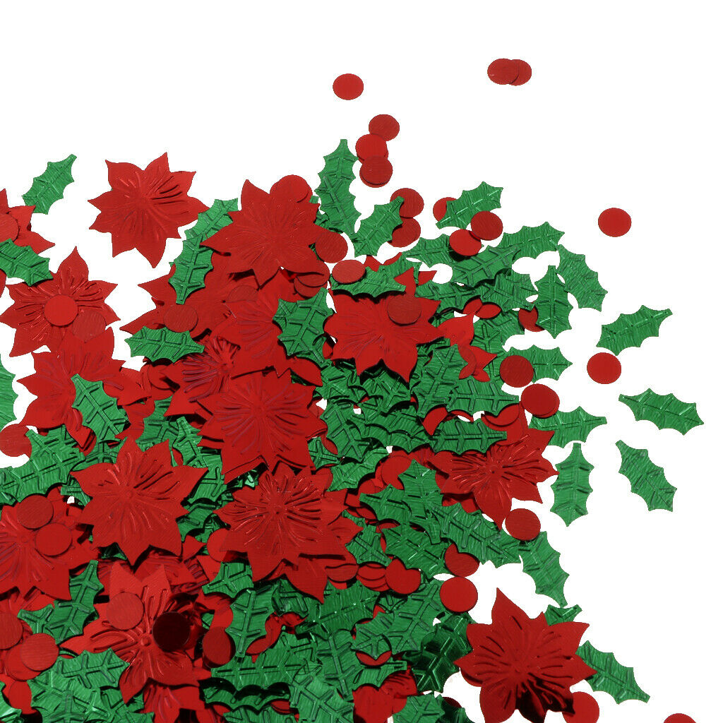 MagiDeal 30g Christmas Table Confetti Xmas Leaf \u0026 Flower Party Decoration
