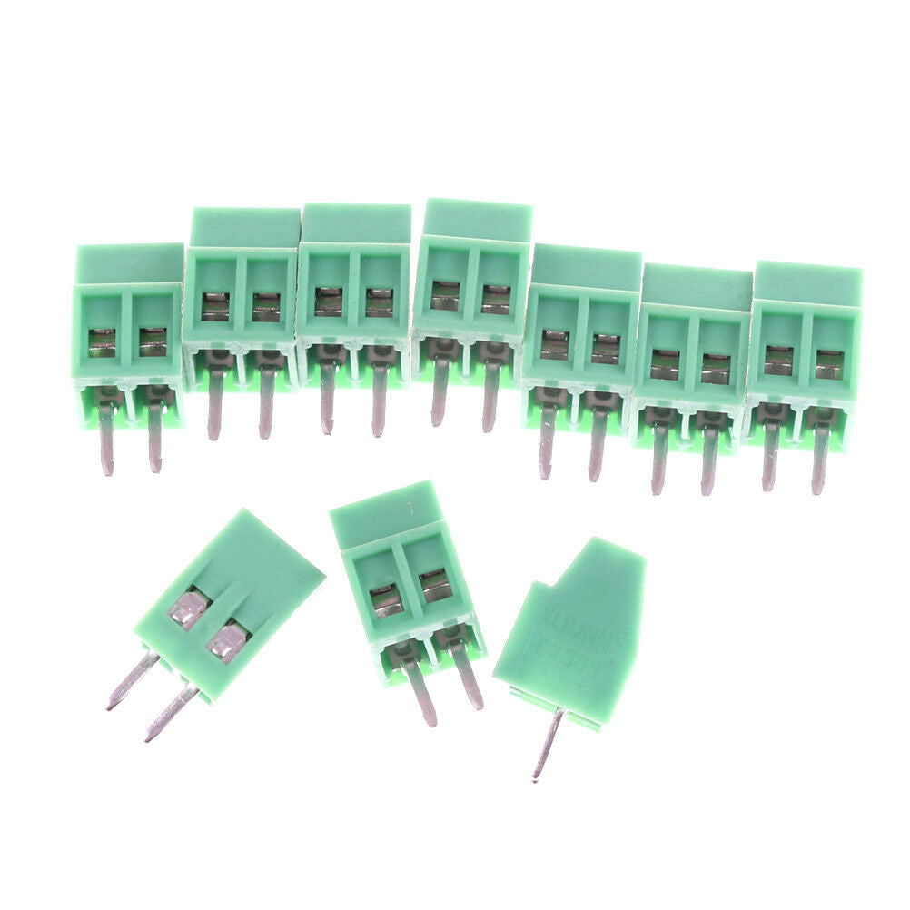 10pcs 2 Poles KF128 2.54mm PCB Universal Screw Terminal Bloc.l8
