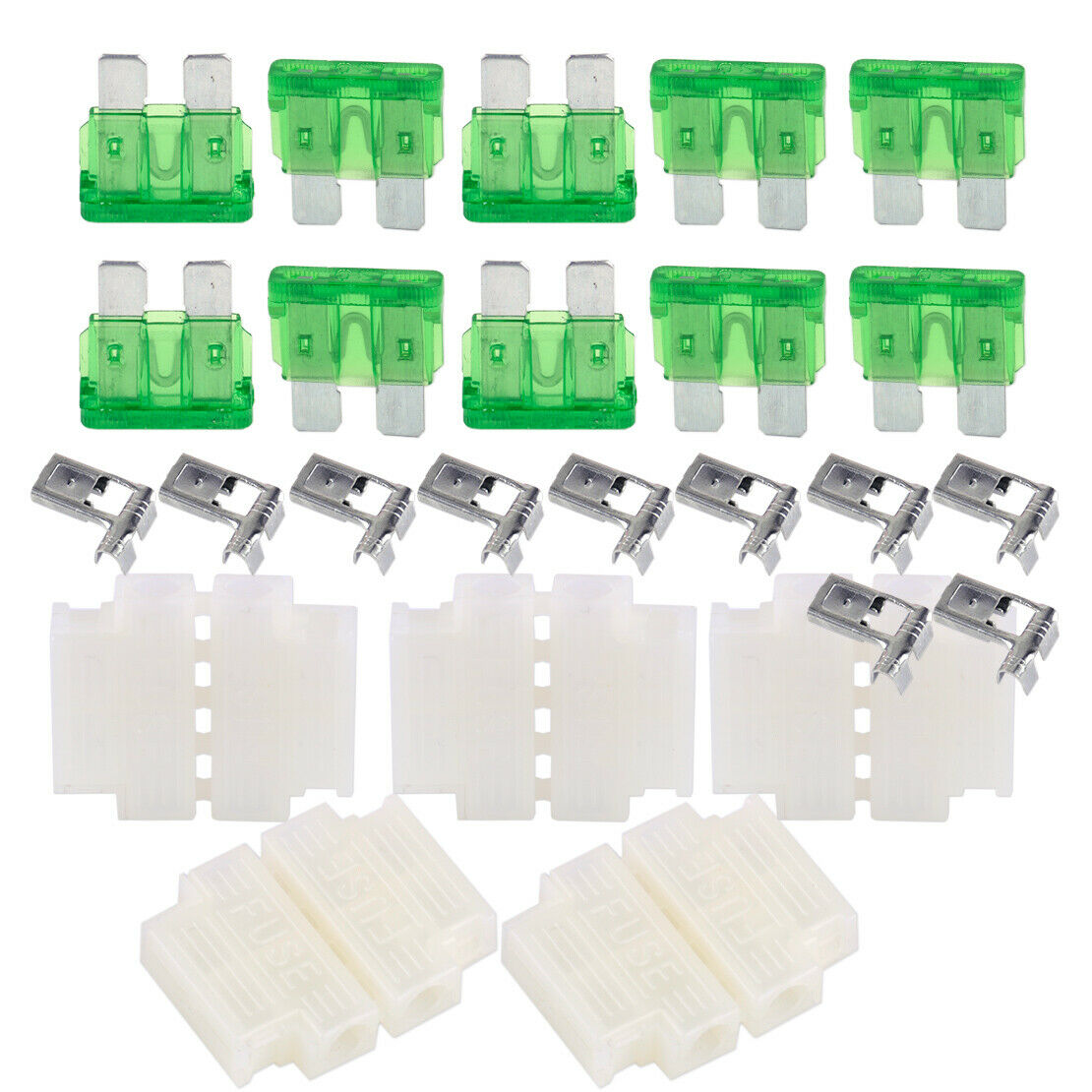 10x 30A Fuse Holder In Line Box Medium Standard Blade Fit for Car Boat Truck An