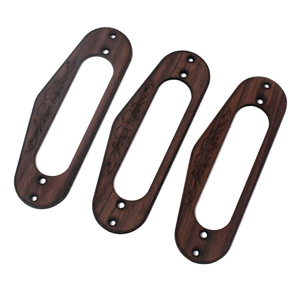 Rosewood Single Coil S Style Pickup Surround Ring Electric Guitar Accessory