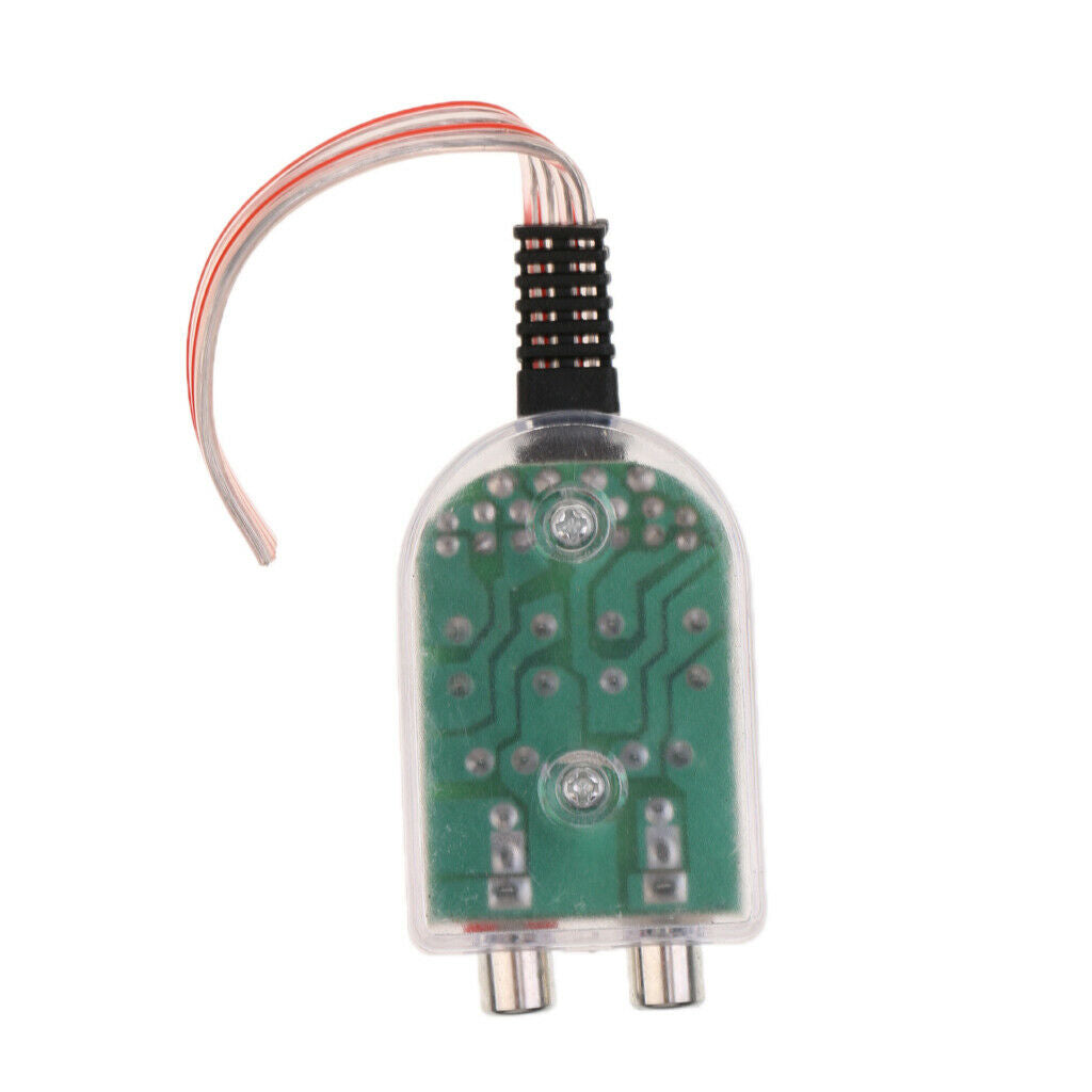 Adjustable 2 RCA Line Convertor Low to High Impedance Amplifier Adaptor