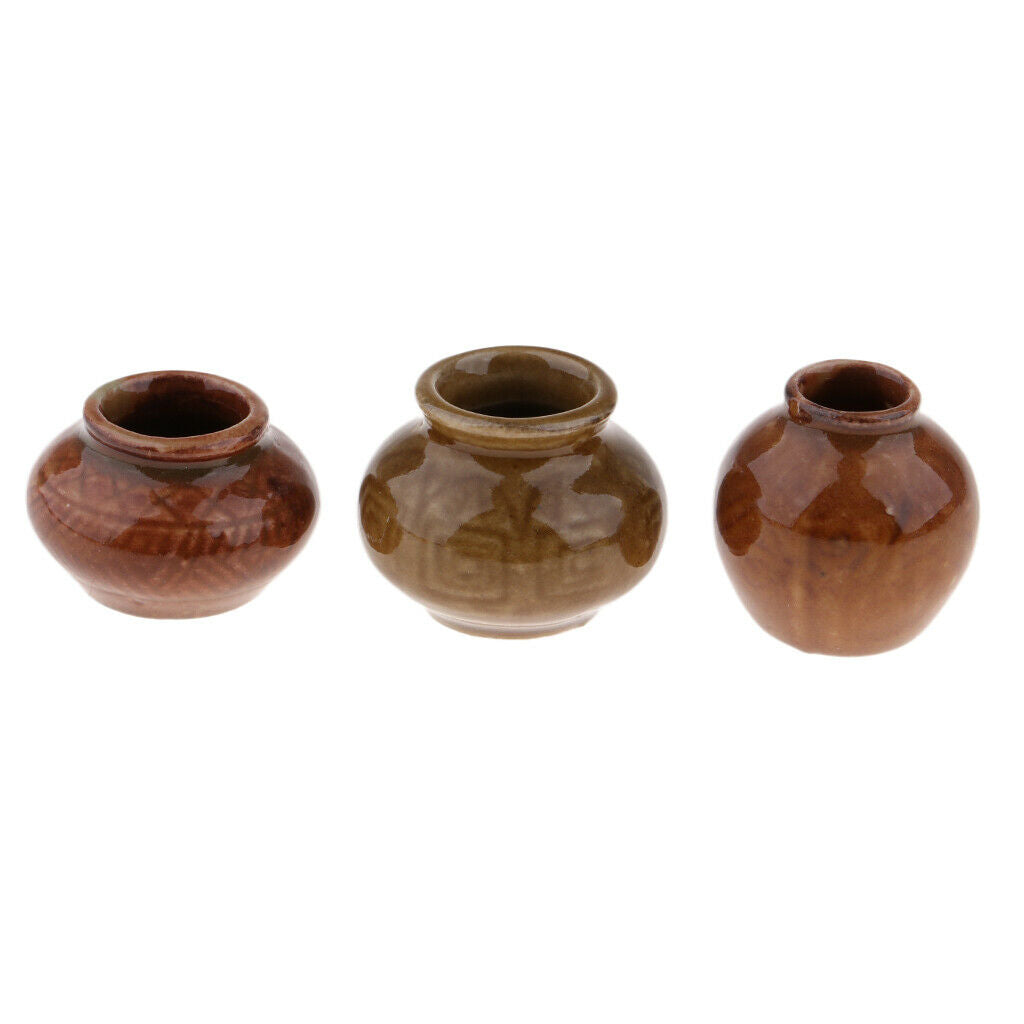 3 Pieces Modeling Ceramic Flower Vase Home Decor
