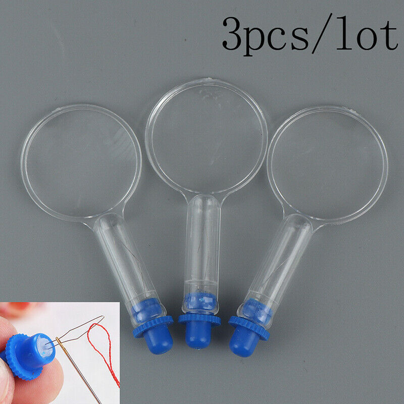 3pcs/lot Needle Threader DIY Handmade Tools Plastic Magnifier Sewing Acce.l8