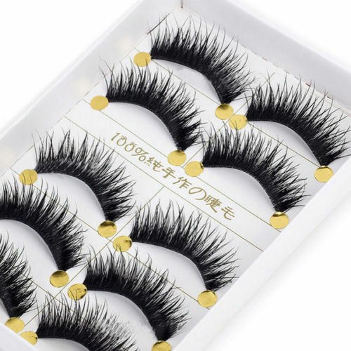 Long 5 Pairs Makeup Nice False Eyelashes Thick Cross Eye Lashes Extension.l8