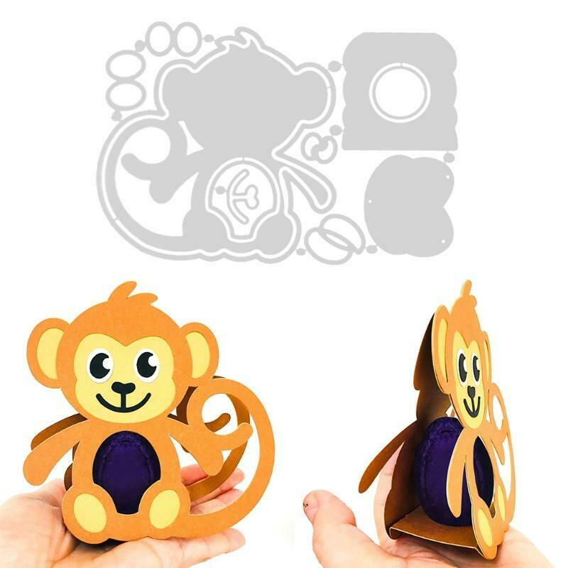 Easter Monkey Box Metal Cutting Dies Stencil Scrapbooking DIY Album Stamp Paper