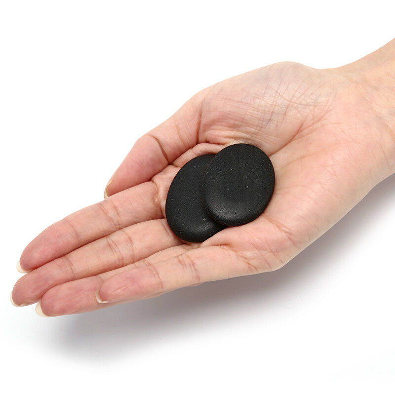 12pcs 3*4cm Massage Stones Massage lava Natural Energy Massage Set Hot Spa RBDD