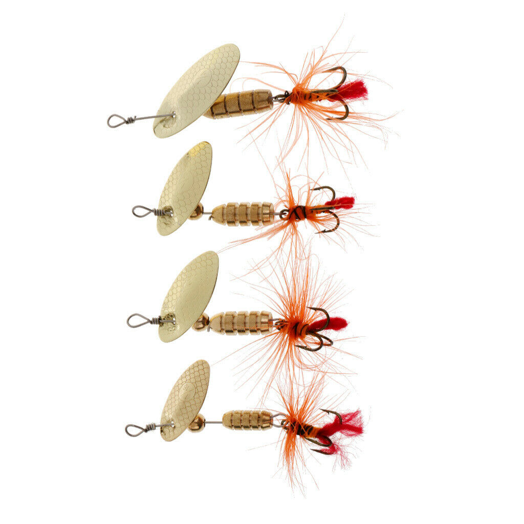 Spoon Baits Spinners Fishing Lure Metal Sequins With Treble Hook