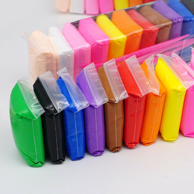 12 Color/set Light Clay Toys Air Dry Polymer Plasticine Modelling ClayFCA