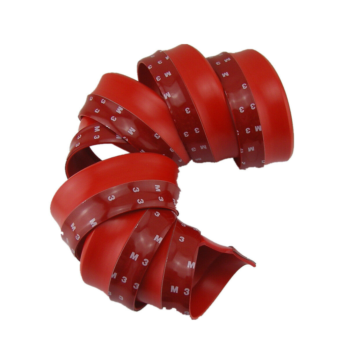2.5M Red Rubber Car Front Bumper Spoiler Lip Splitter Valance Chin Protector Kit