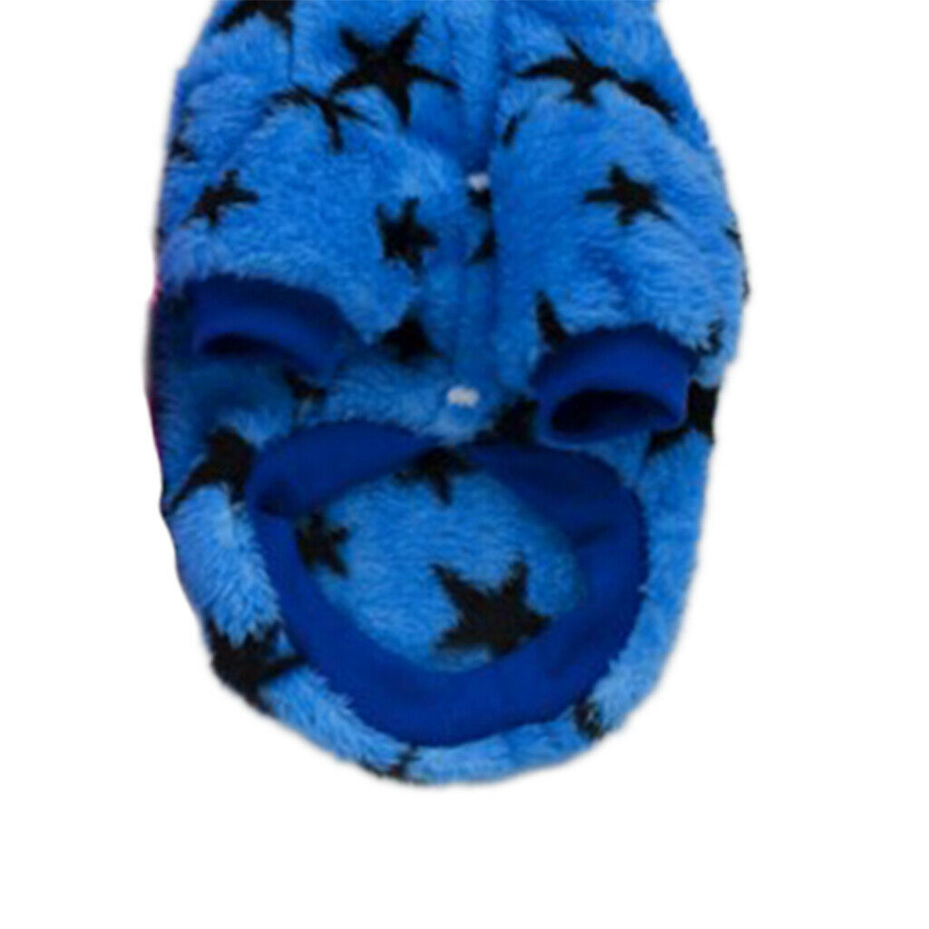 3 Color Pet Star Print Soft Hooded Shirt Pajamas Pet Fancy Dress M Blue