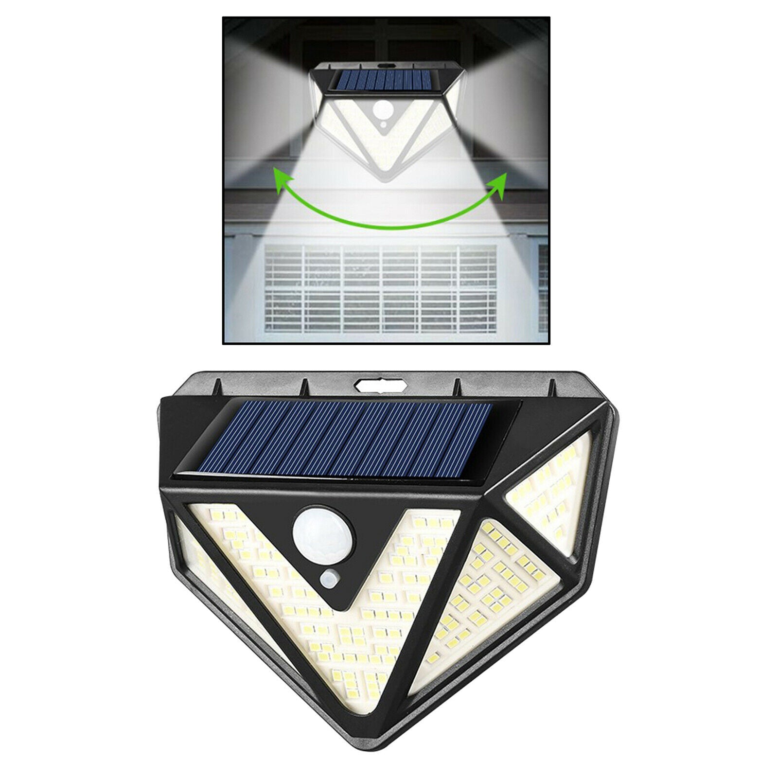 Solar Motion Sensor Lights, 166 LED Outdoor Security Wall Lights for Front Doors