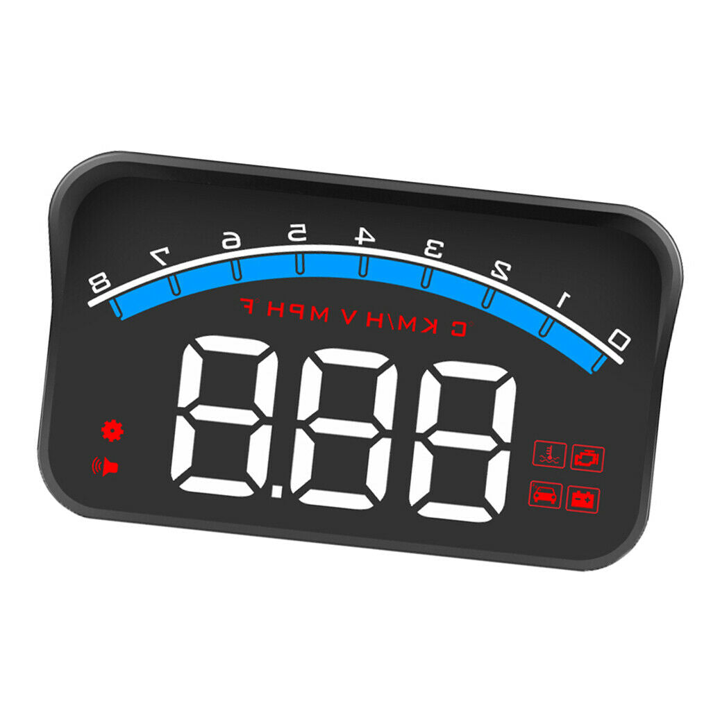 3.5" Universal ODBII Tachometer Voltage LED M6S Car HUD Display Projector