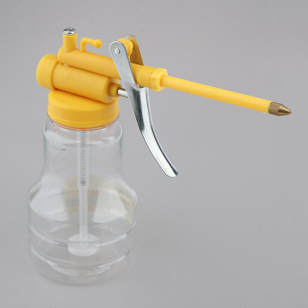 High Pressure Hand Pump Oiler Oil Pot Can Spray Gun Hose for Lubricants-350g
