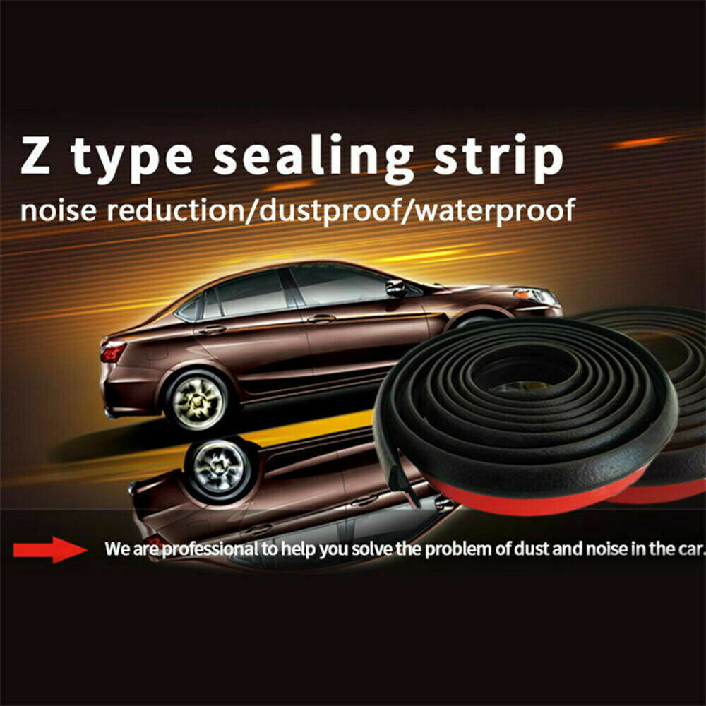 6M Z Type Car Door Edge Rubber Seal Strip Hollow Weatherstrip Trim Protector