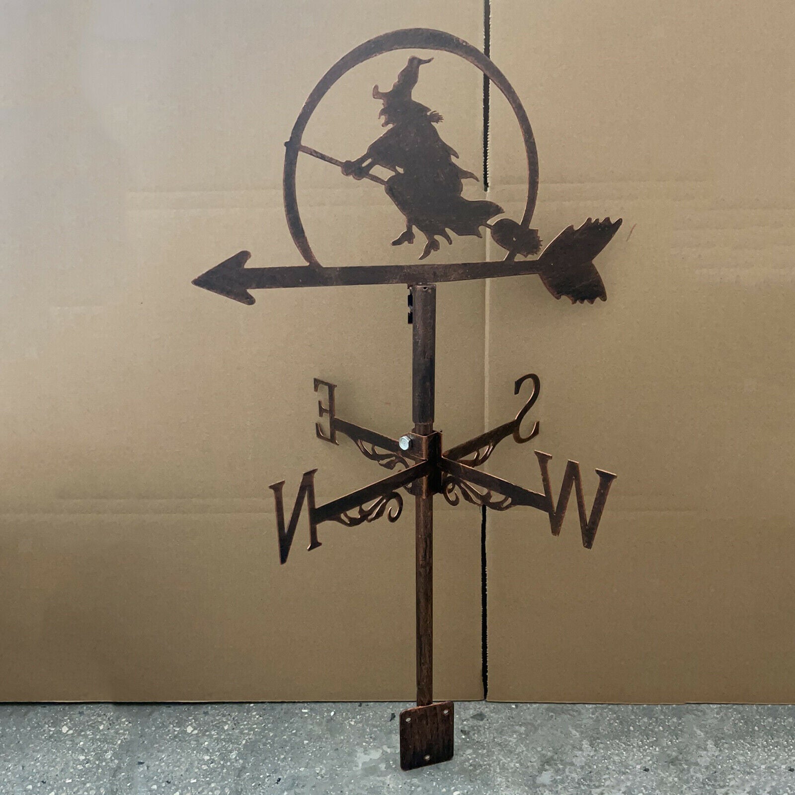 Stainless Steel Witch Weathervane Weather Vane Outdoor Decor Decorations