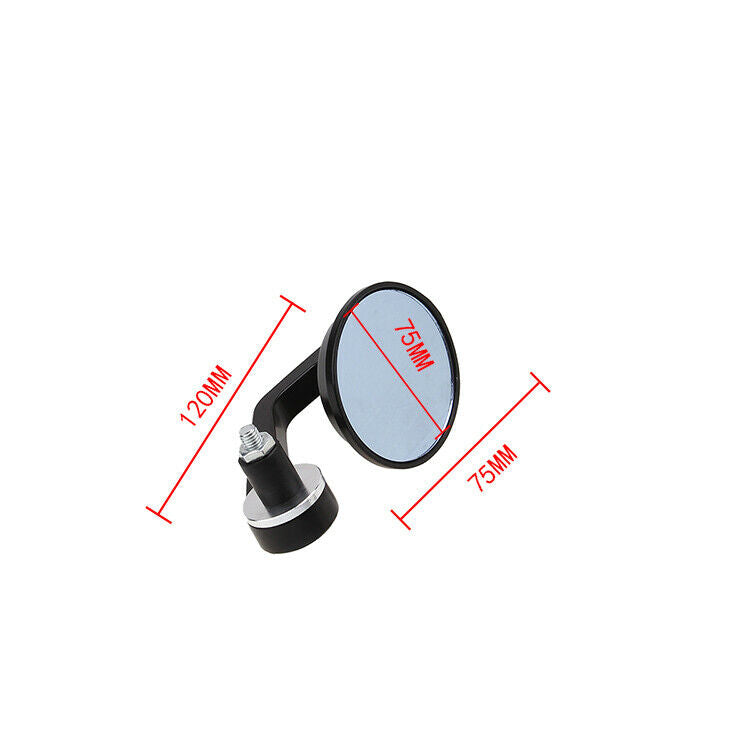Motorcycle Rear View Mirrors 7/8'' 22mm Bar End CNC Anodized Blue Fit Universal