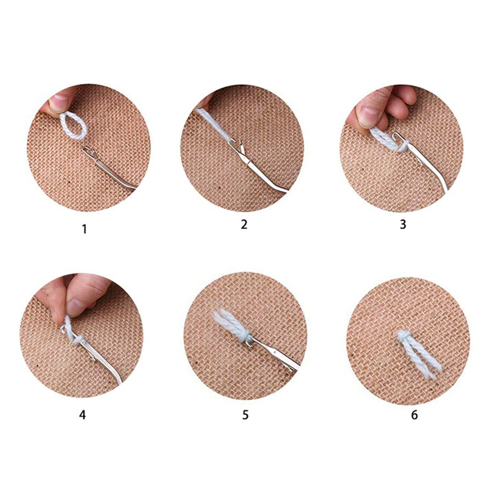 3x Crochet Hook Stitch Rug Making Seam Ripper Braid Hair Weave Knitting Tool