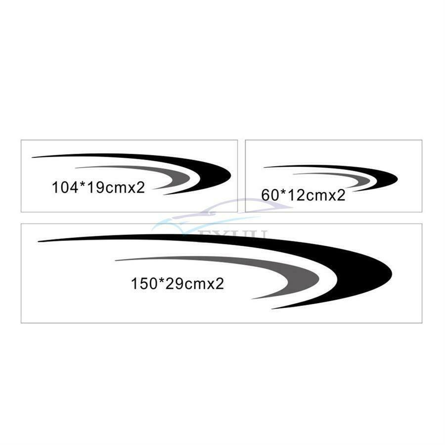 6 × Sun-proof Removable Car Modeling Decoration DIY Stickers For Large Vehicle