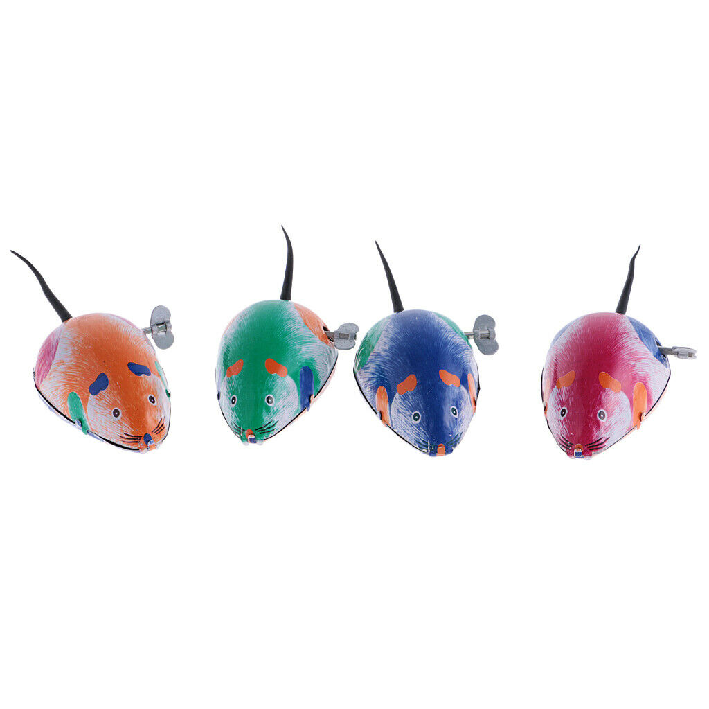 Metal Iron Classic Wind-up Crawlling Clockwork Mouse Baby Kids Funny Toys