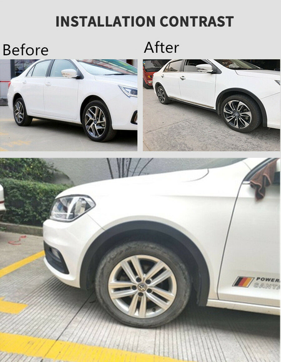 2PC 1.5M Car Fender Flare Extension Wheel Wheel Eyebrow Protector Arch Extenders